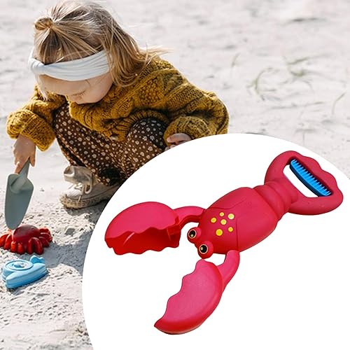 EHJRE Outdoor Sand Toy Set – Claw Tool Included, Red