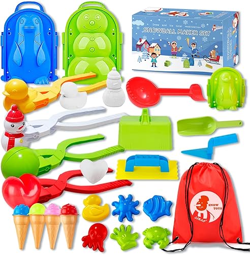 Neoot 23-Piece Snow & Sand Play Kit – Snowball Shapers for Kids, Toddlers & Adults